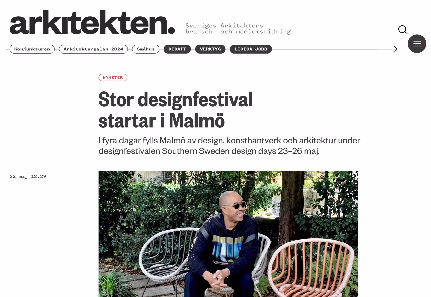 SSDD Arkitekten artikel